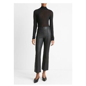 Vince Stretch-Leather Cropped Pant